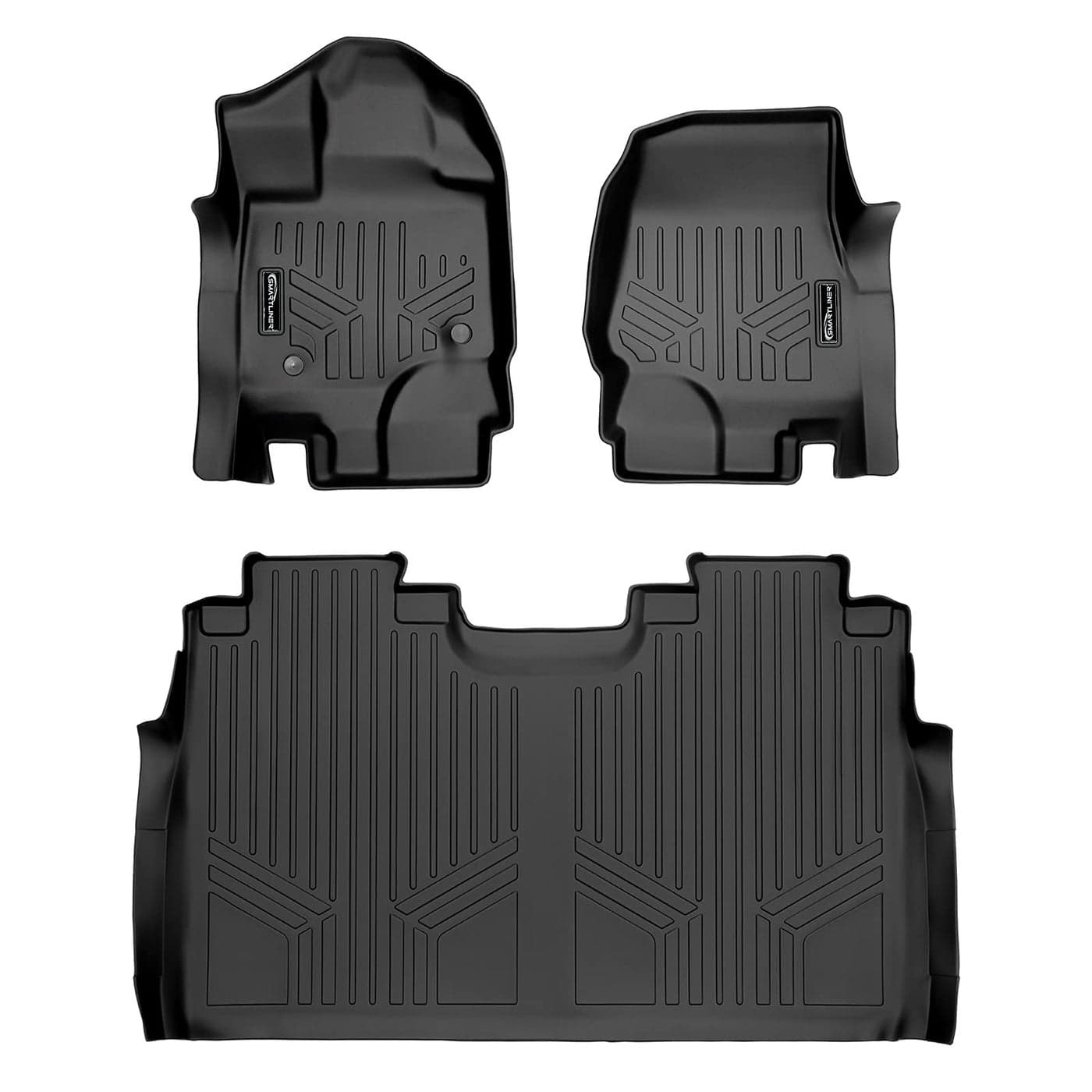 SMARTLINER Custom Fit Floor Mats 2 Row Liner Set Compatible with 20152025 Ford F150