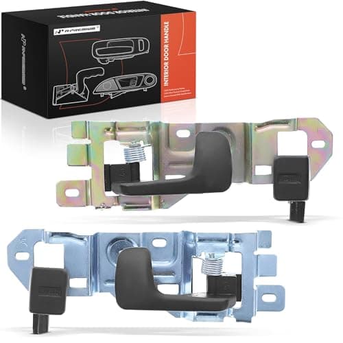 A-Premium Inside Interior Door Handles Compatible with Honda Civic 1996 1997 1998 1999 2000, Coupe & Hatchback, Black, 2-PC Set, Front Driver and Passenger Side