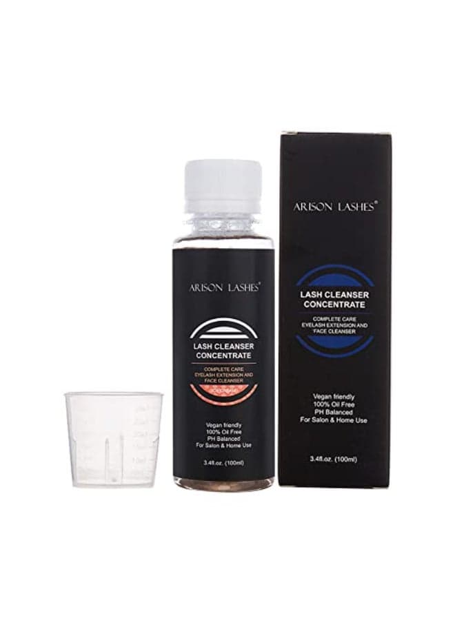Eyelash Cleanser Concentrate 100ml Lash Extensions Shampoo Natural Foaming Cleanser DIY Nonlrritating Wash for Extensions Lashes with Salon Home CareMakes 20 Bottles 60ml lash Shampoo ICECream