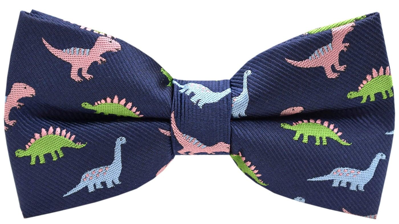 Carahere Boys Handmade Pre-Tied Bow Ties Novel Fun Pattern Bow Ties For Kids Blue Pink Green