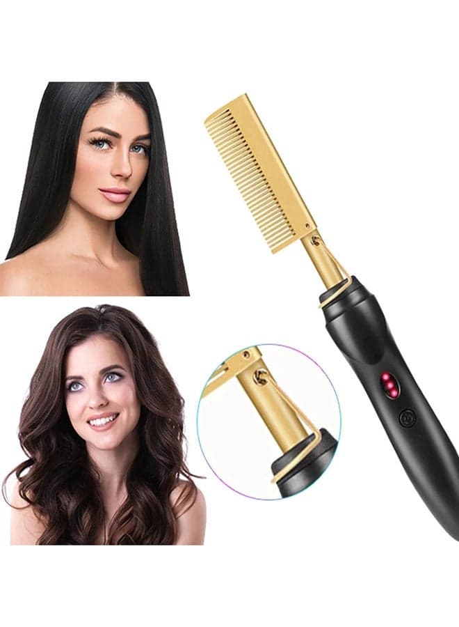 2 in 1 Hot Comb Hair Straightener Flat Irons Multicolour
