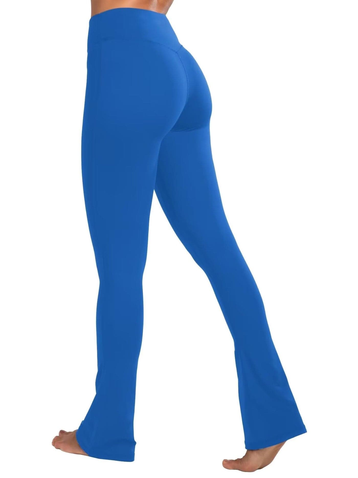 Sunzel High Waist Mini Flared Leggings for Women, Tummy Control Casual Flare Yoga Pants for Yoga Workout Gym 28" Classic Blue M