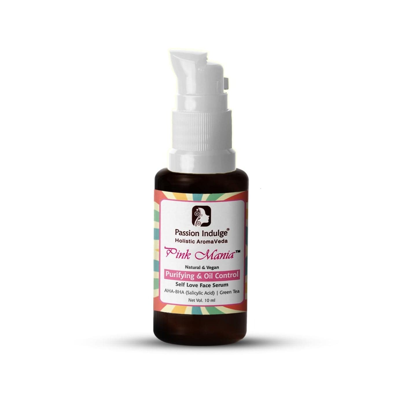 Passion Indulge AHA BHA Face Serum For Acne and Oily Skin Pinkmania Face Serum for Skin Purifying Oil Control With Turmeric Green Tea Reduce Acne Redness All Skin Types 10ml