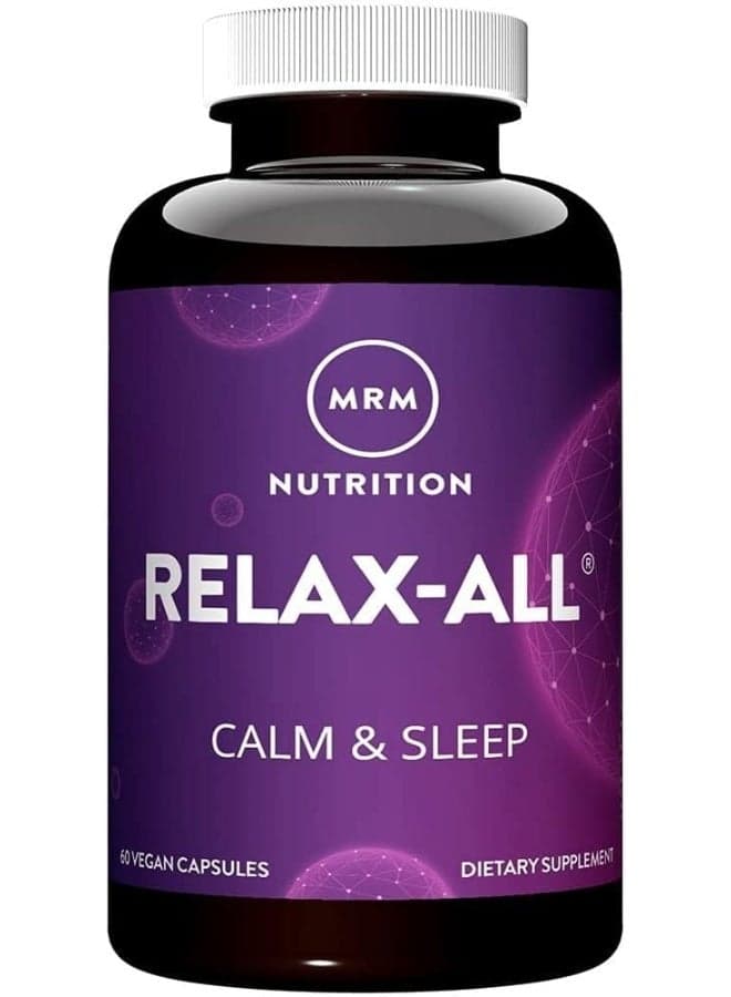 MRM Nutrition Relax-All® | Dietary Supplement for Better Sleep | with GABA, L-Theanine & Ashwagandha | Drug-Free, Non-Habit Forming | Non-GMO | Vegan + Gluten Free | 15 Servings