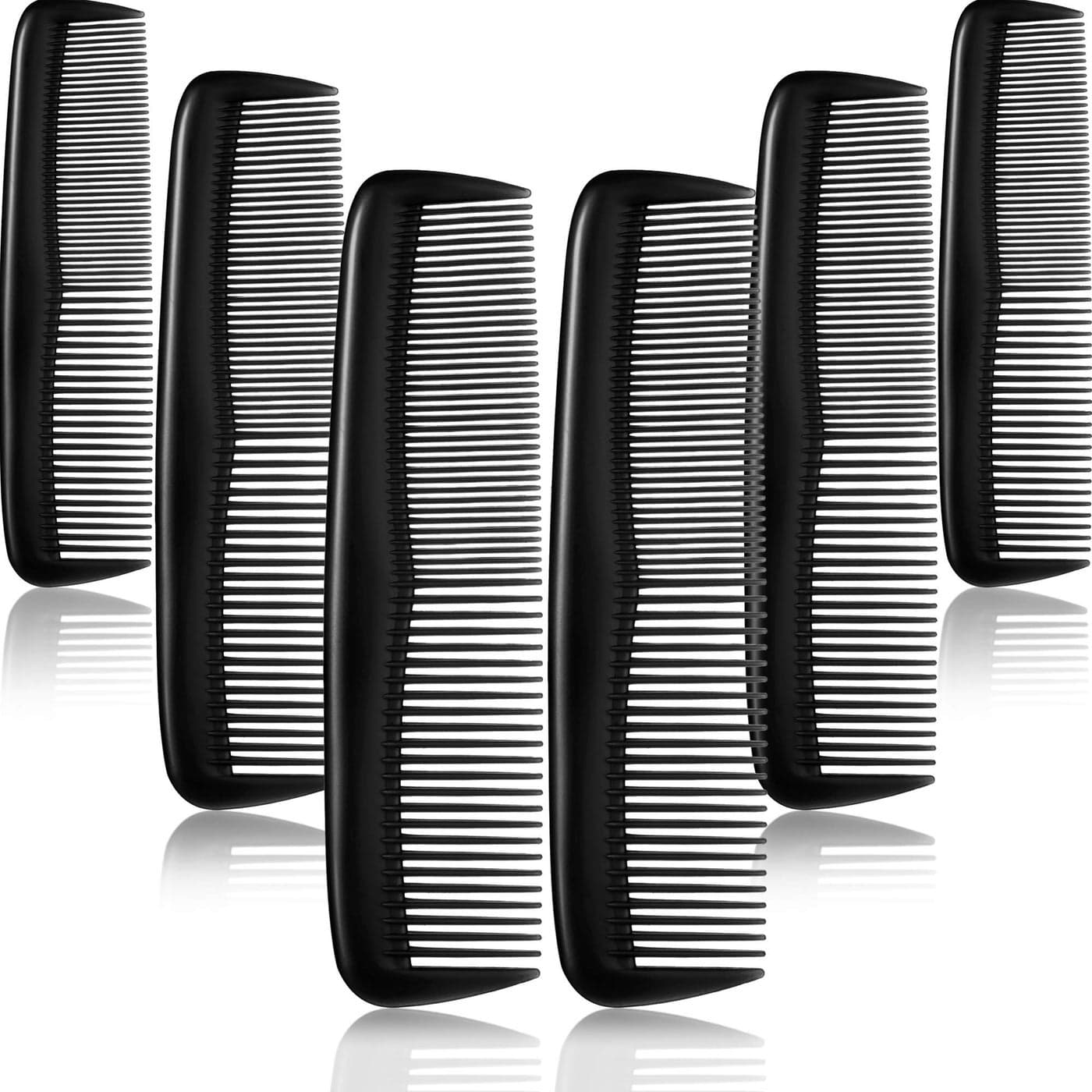 Leinuosen 12 Pieces Hair Combs Set Pocket Plastic Fine Tooth Dressing Comb for Women and Men Peines Para CabelloBlack