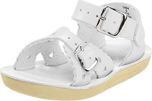 Salt Water Sandals Sun-San Sweetheart, White, Size Toddler 5