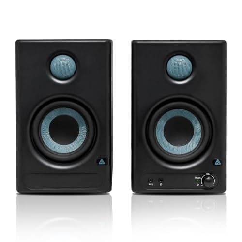 Audio Array AM-S1 BT v5.3 |Professional 4" Studio Monitor Speaker Pair| 60W Class D Amplification,Woven Composite Woofer,1" Silk-Dome Tweeter,EQ Controls|Music/Monitor Mode, Aux, HDMI, USB C, TRS, RCA