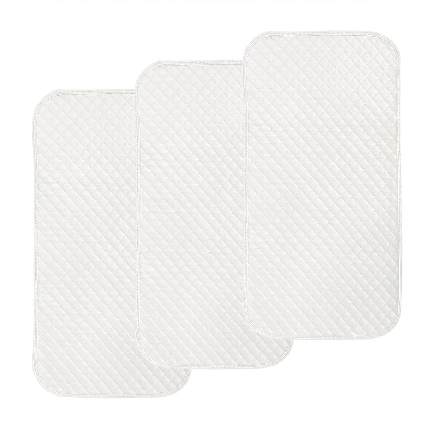 Pleasant Boulevard Portable Waterproof Baby Changing Pad Liner Washable Reusable Changing Table Cover Made with Breathable TPU 27x13in White 3 Count