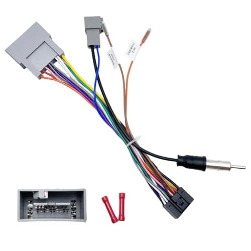 16Pin ISO Aftermarket Radio Harness Adapter for Honda 2008-2017 Acura 2013-2017, 16Pin Android Car Stereo Wiring Harness with SWC Reverse Antenna Cable for Honda Accord CR-Z Odyssey Acura ILX RDX