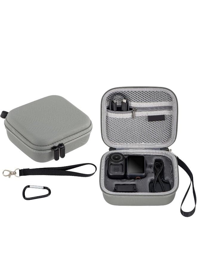 Carrying Case for DJI Osmo Nano, Waterproof Storage Bag Portable Travel Organizer PU Hard Shell Protective Box with Carabiner and Wrist Strap for Osmo Nano Camera