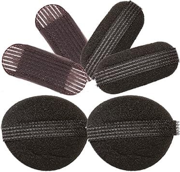minkissy 6pcs Sponge Volume Hair Bases Set Bump It up Volume Hair Pad Insert Tool for DIY Hair Styler Accessories Invisible Fluffy Hair Clip for Women Girls