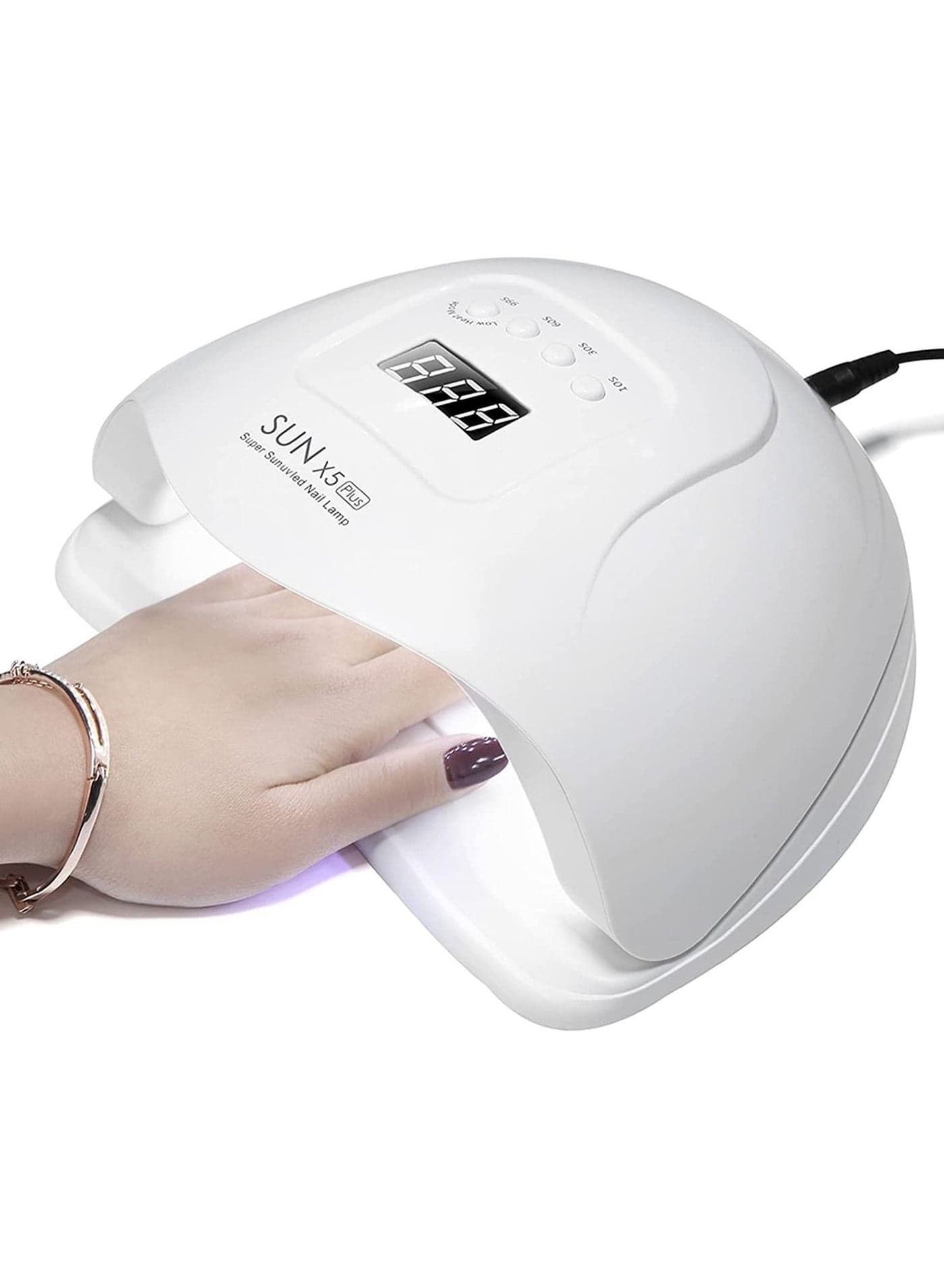 UV Led Nail Lamp Nail Dryer Led Lamp for Gel Nails Polish Curing Light with Auto Sensor 4 Timer 10/30/60/99S White