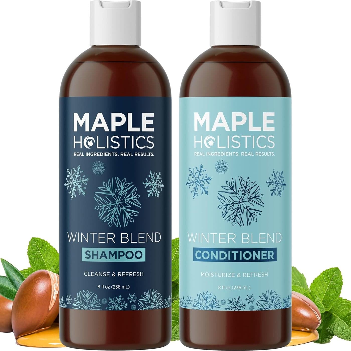 Sulfate Free Hard Water Shampoo and Conditioner Hard Water Hair Treatments of Product and Minerals with Five Mint Essential Oils for Replenishing Hydration and Hair Shine Paraben Cruelty Free