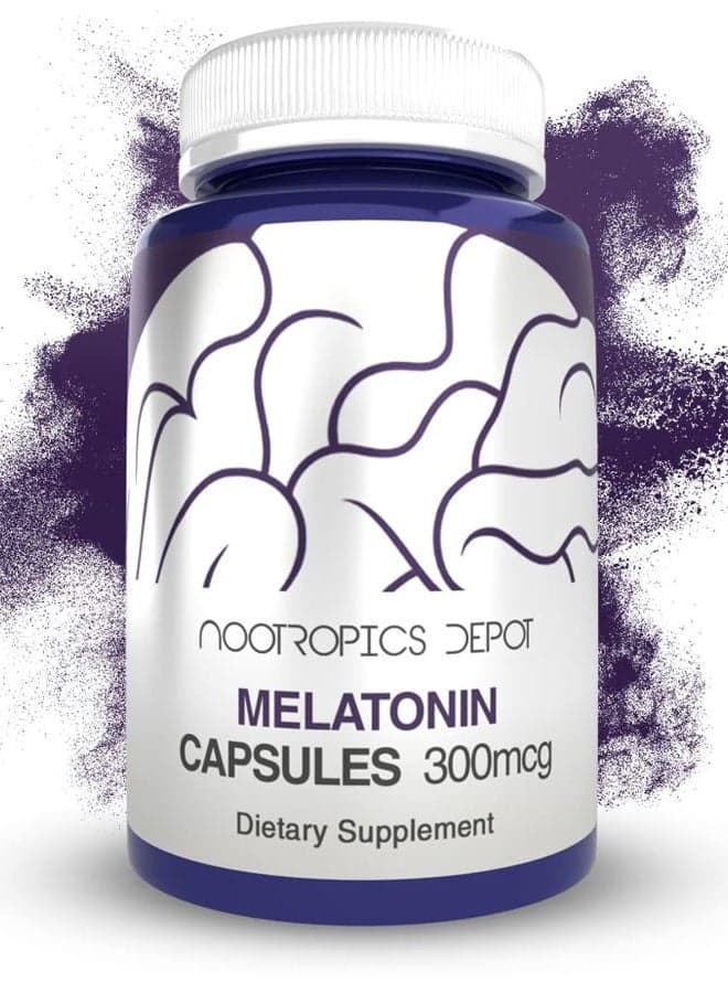 Melatonin Capsules | 300mcg | 120 Pills | Supports Healthy Sleep Cycles | Promotes Relaxation | Natural Sleep Aid Supplement