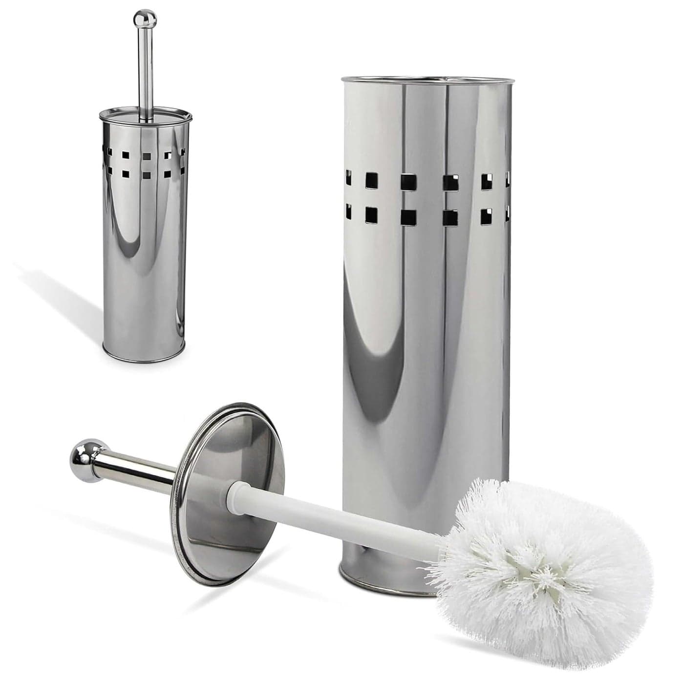 Mishrit Toilet Strong Cleaning Brush for Bathroom | Toilet Brush with Stainless Steel Holder | Strong Steel Hnadle with Brush to Esay Cleaning for Toilet, Bathroom, Floor etc.. (Pack of 1).