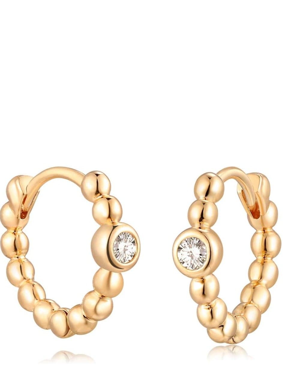 Women Huggie Earrings Gold Hoop Sleeper 14K Gold Filled Small Simple Handmade Hypoallergenic Everyday Jewelry