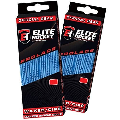 Elite Hockey Prolace Waxed Hockey Skate Laces - SET of 2 Pairs (Columbia Blue, 120")