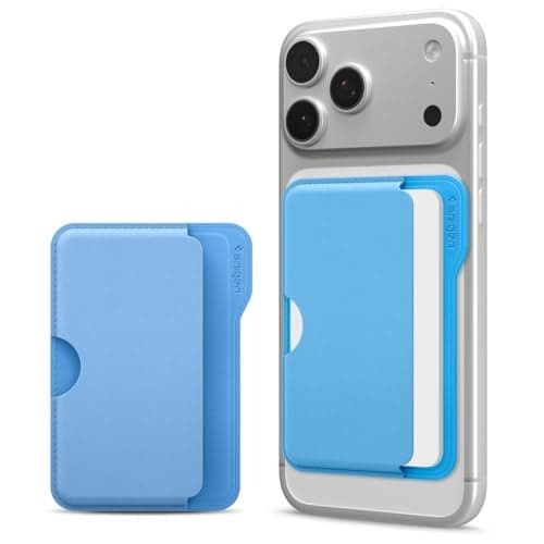 Caseology by Spigen for MagSafe Wallet Holds 3 Cards Folder Pop MagFit Compatible with iPhone 171615141312 Models Pixel 10 Series MagSafeCases Pixelsnap and More Card Holder Sky Blue
