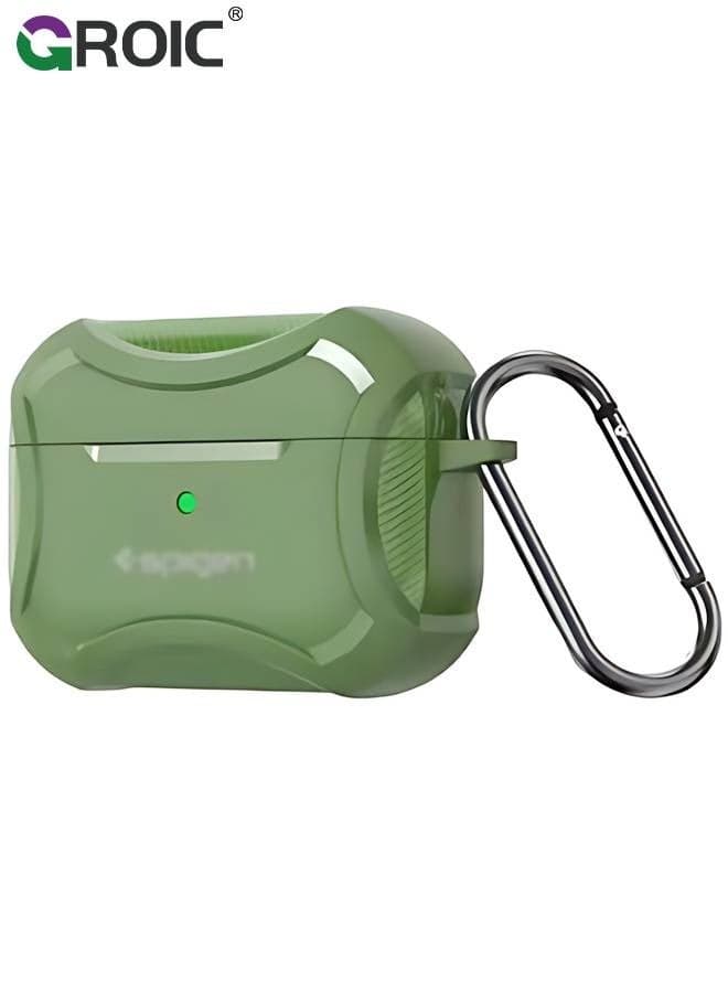 Green AirPods Pro 2nd Generation Case, Compatible with Airpods Pro Case 2nd/1st Gen (2023/2022/2019), Compatible with MagSafe, Powerful Drop Protection, Magnetic Lid