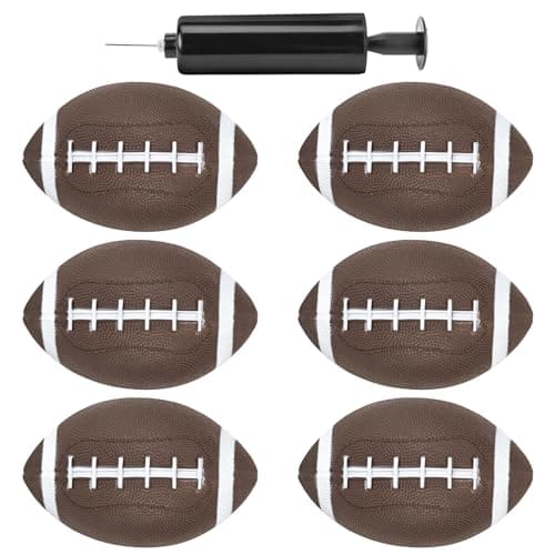 Shindel 6PCS Mini Inflatable Football 63 inch Waterproof Footballs Toys for Kids Perfect Outdoor and Indoor Games Football Party Favors