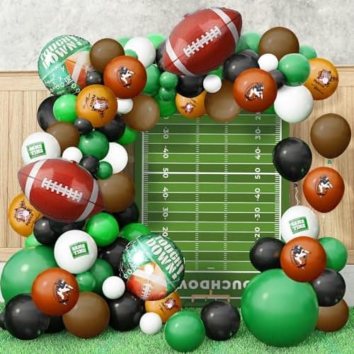 KatchOn Football Balloons Arch Kit Huge Pack of 131 Football Party Supplies for Football Party Decorations Touch Down Balloons Football Balloons Football Birthday Party Decorations