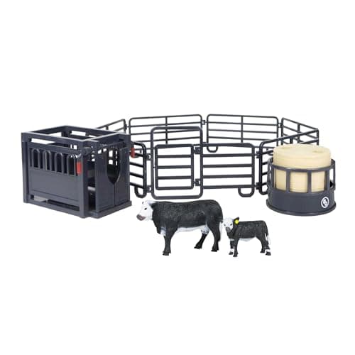 Big Country Toys 12Piece Ranch Set Farm Animal Toys for 3 Year Old Boys and Girls Toy Figures Playsets