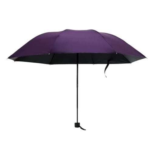 Kuber Industries 8k 3-Fold Manual Umbrella,TJU-003-4,Purple
