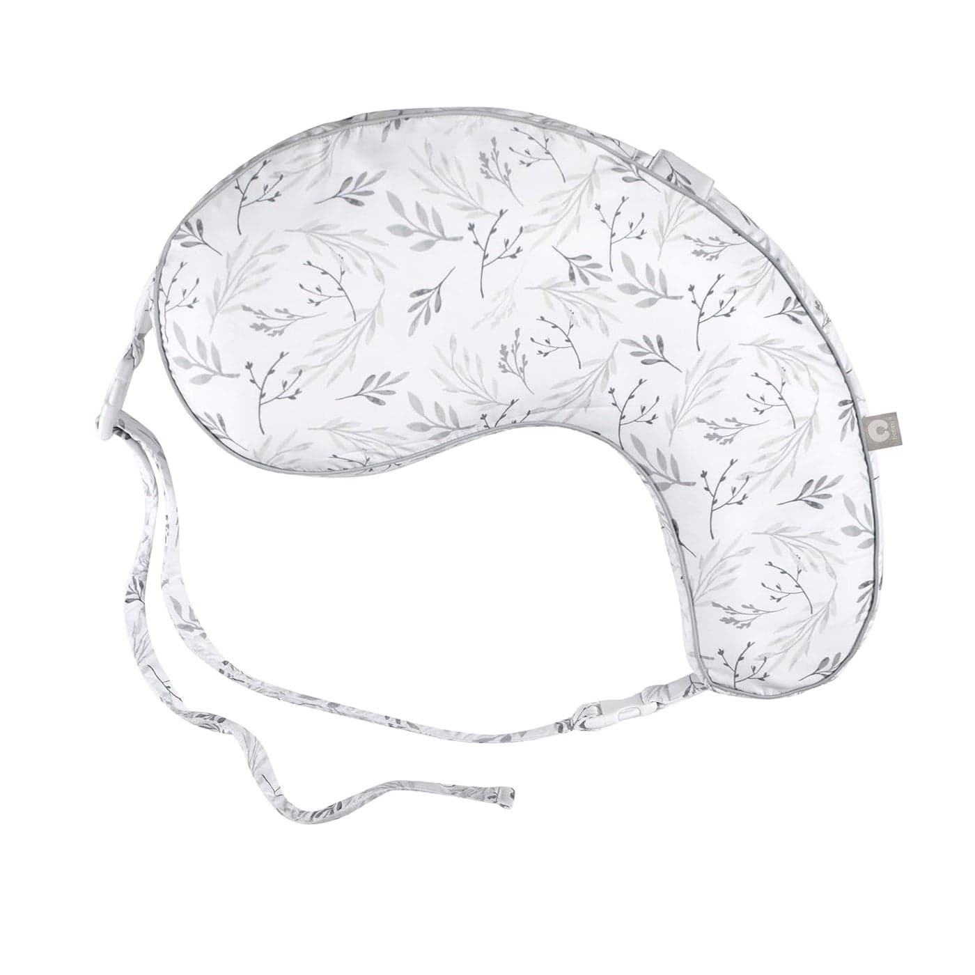 Boppy Uplift Nursing Pillow Wedge Bottle Breastfeeding Pillow to Reduce SpitUp and Reflux Symptoms with BodyInclusive Opening and Belt Baby Safety Alliance Verified Gray Gentle Leaves