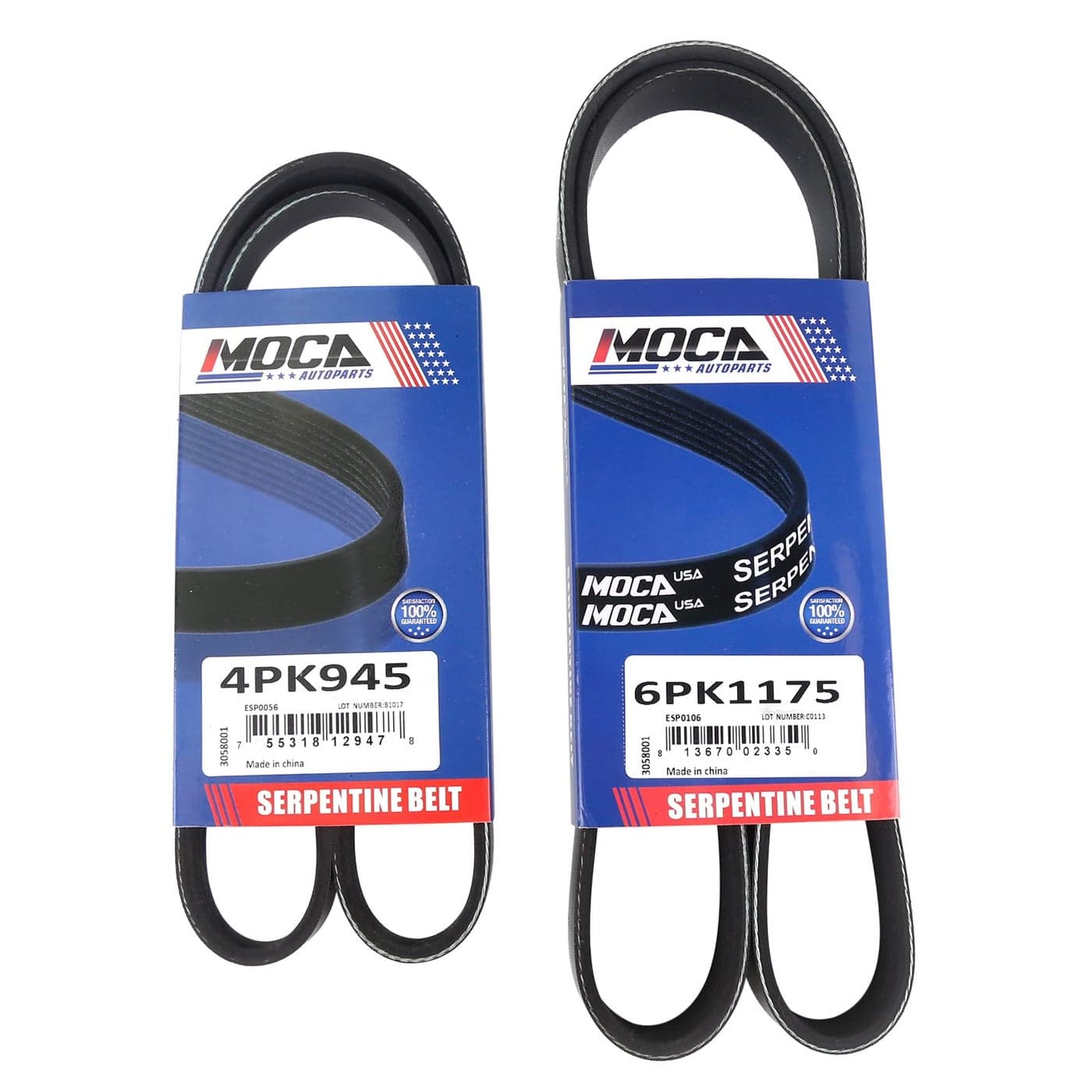 MOCA 4PK945 6PK1175 Serpentine Belts Compatible with 20032006 for Infiniti G35 35L 20012003 for Infiniti QX4 35L 20032006 for Nissan 350Z 35L 20012004 for Nissan Pathfinder 35L