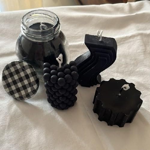 Black Soy Wax Candle for Home and Decoration