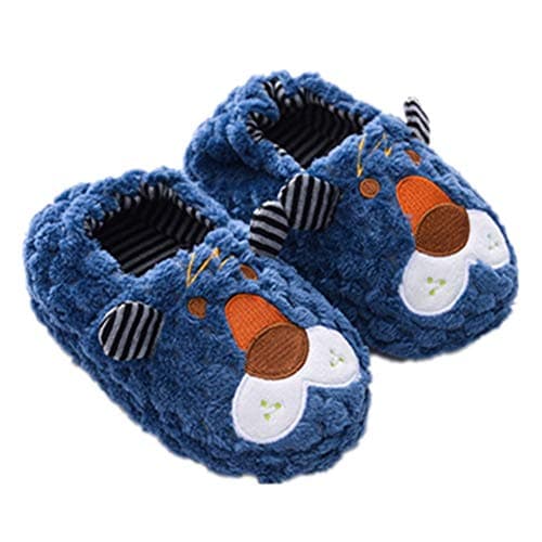 Csfry Baby Boys Plush Lion Slipper Navy US 11-12
