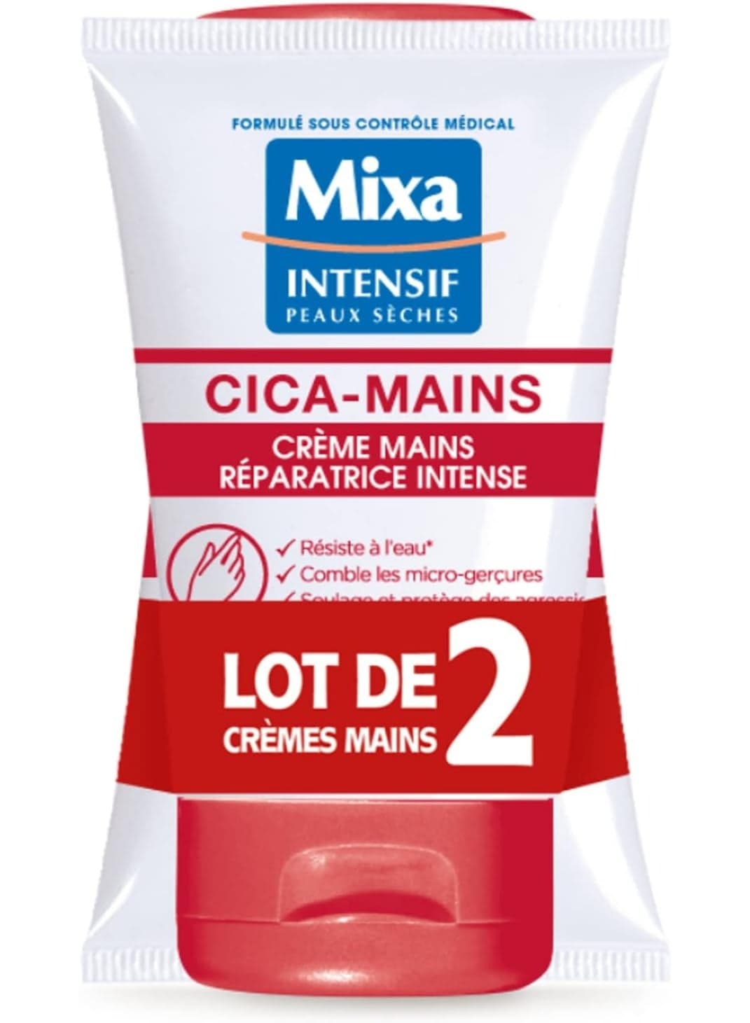 Mixa Cica-Mains Intense Repair Hand Cream, Pack of 2 x 50 ml