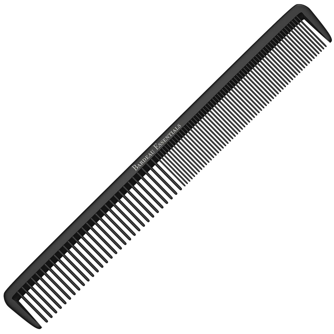 Hair Cutting Comb Professional 875 Black Carbon Fiber Anti Static Chemical And Heat Resistant Hair Combs For All Hair Types For Men and Women By Bardeau Essentials