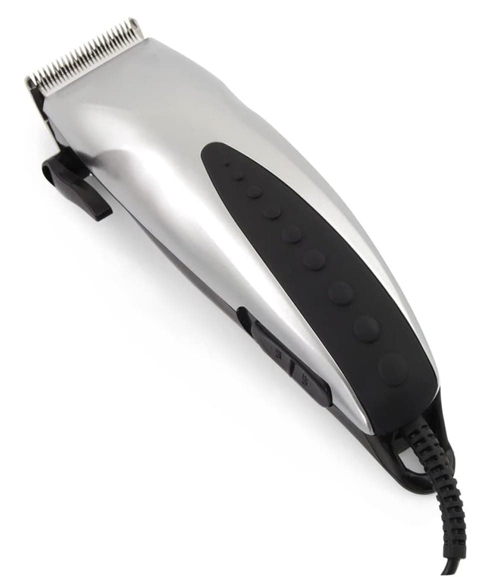 Whitecloud Professional Electric Hair Clipper for Men | Corded Beard & Hair Trimmer with Adjustable Blade Lever | Heavy Duty Grooming Machine (Grey, H4603)