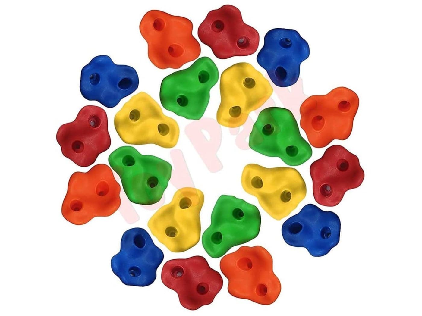 Toy Park Extra Large Rock Pack of 30 pc Climbing Holds/Climbing Stone for DIY Children Playground Wall/Wood Block (Big Size) for Kids & Adults,Multi Color