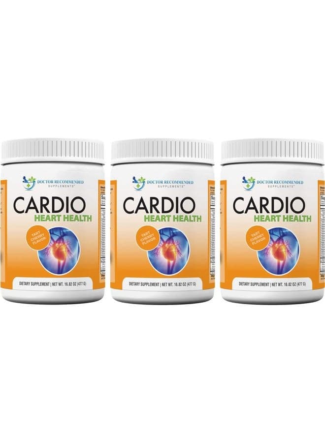 Cardio Heart Health Powder – L-Arginine Supplement 5000mg & L-Citrulline 1000mg, (Pack of 3-16.82 oz / 50.46 oz)