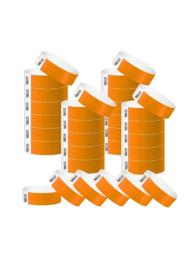 Event Paper Wristbands And Identification Bands Made Of Tyveck Material 19mm x 250mm Orange