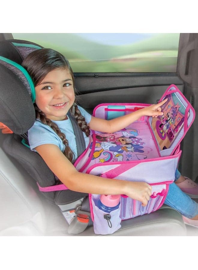 Minnie Mouse Kids Travel Tray for Toddler, Car Seat Tray for Roadtrip Essentials & Activities