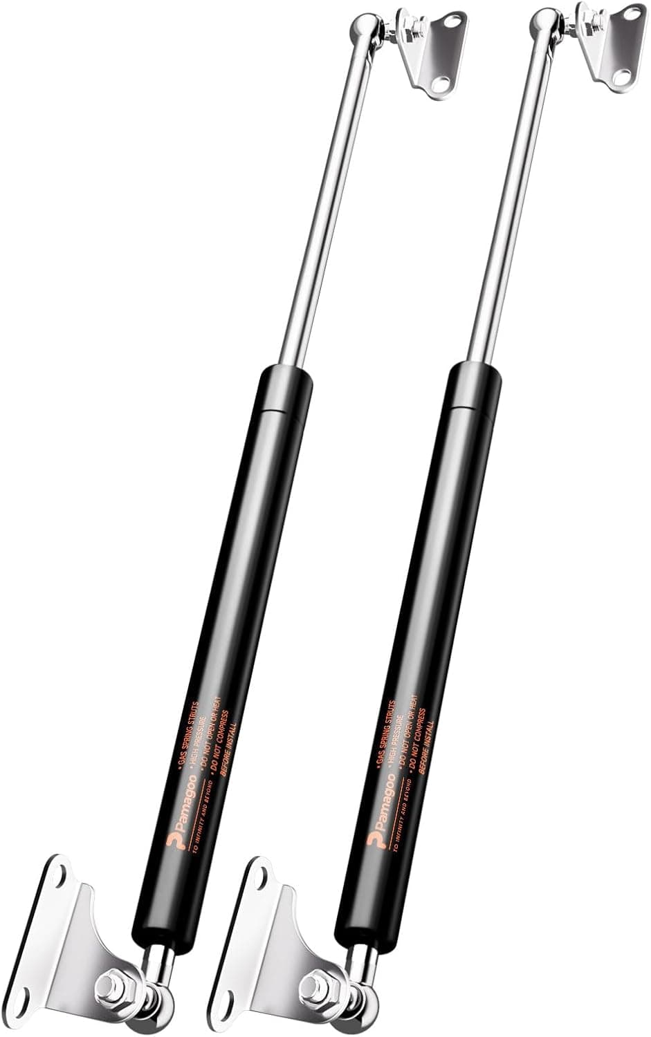 Pamagoo 20 Inch Gas Spring Struts - 22.5Lb/100N Lift Support with L-Type Mounts for Cabinets and Toolboxes