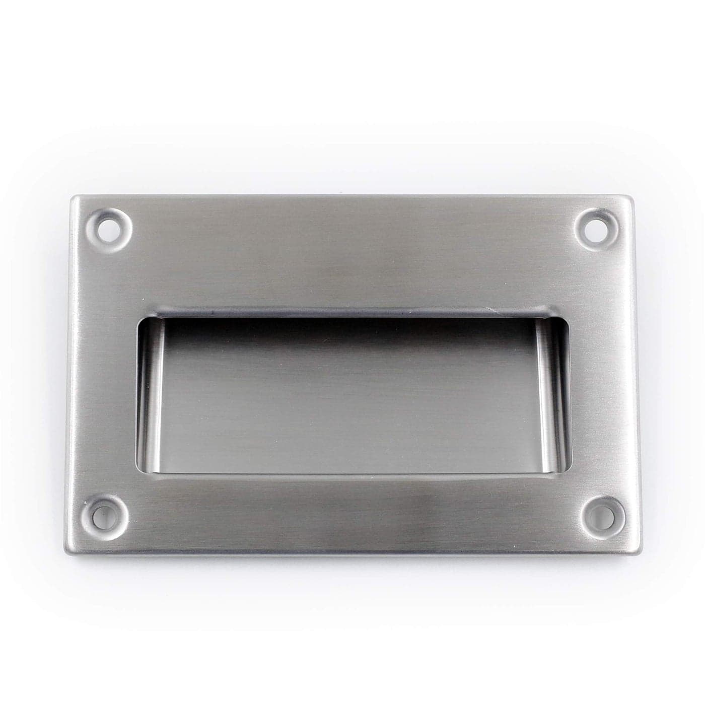 2Pack Concealed Recessed Pulls Handles 5 x 314 Brushed Nickel Rectangular Hidden Flush Pulls for Drawers Cupboards Cabinet Closet Doors GMS128