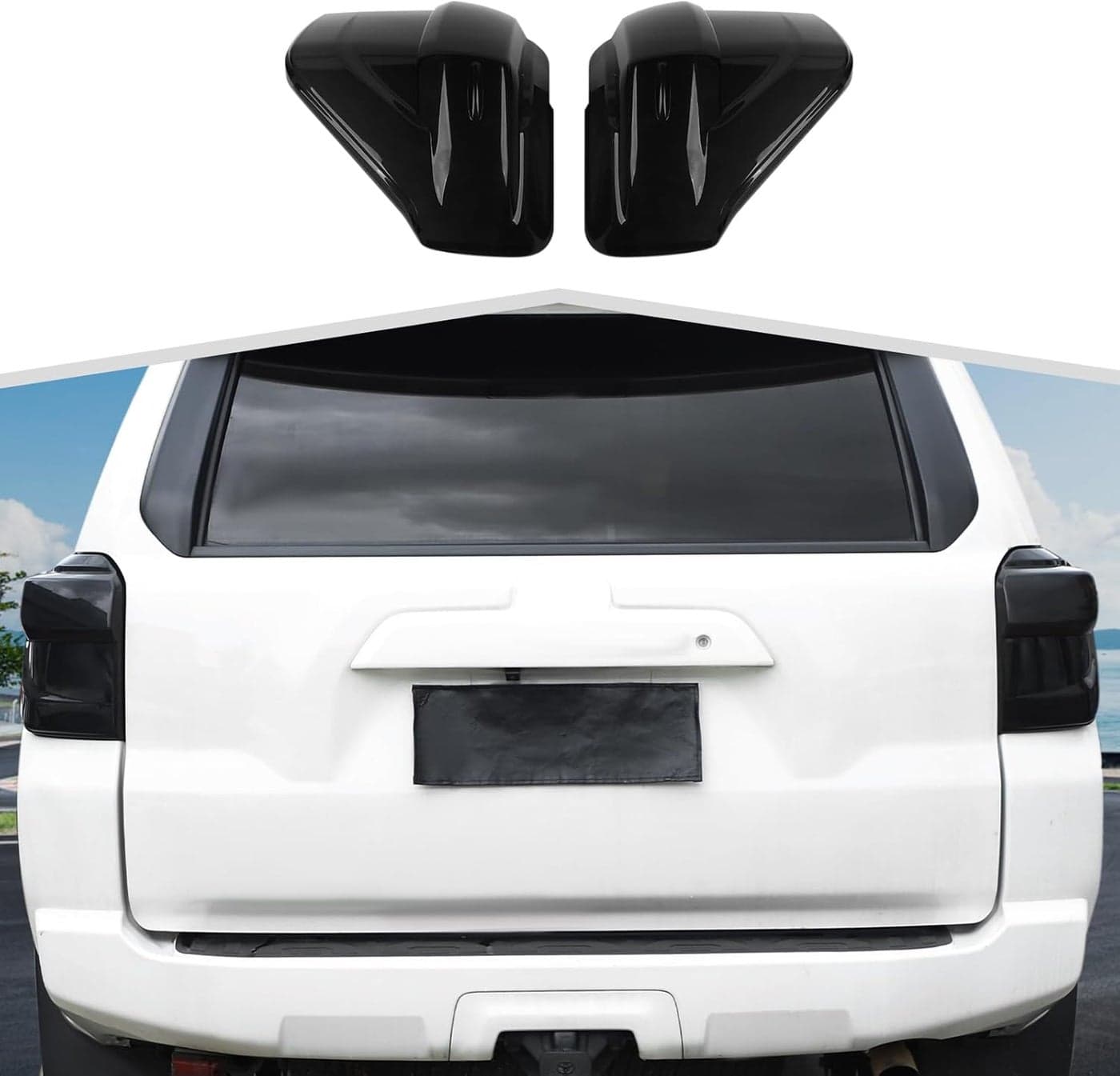 amayum Smoked Black Tail Light Lamp Cover for Toyota 4Runner 2014-2023