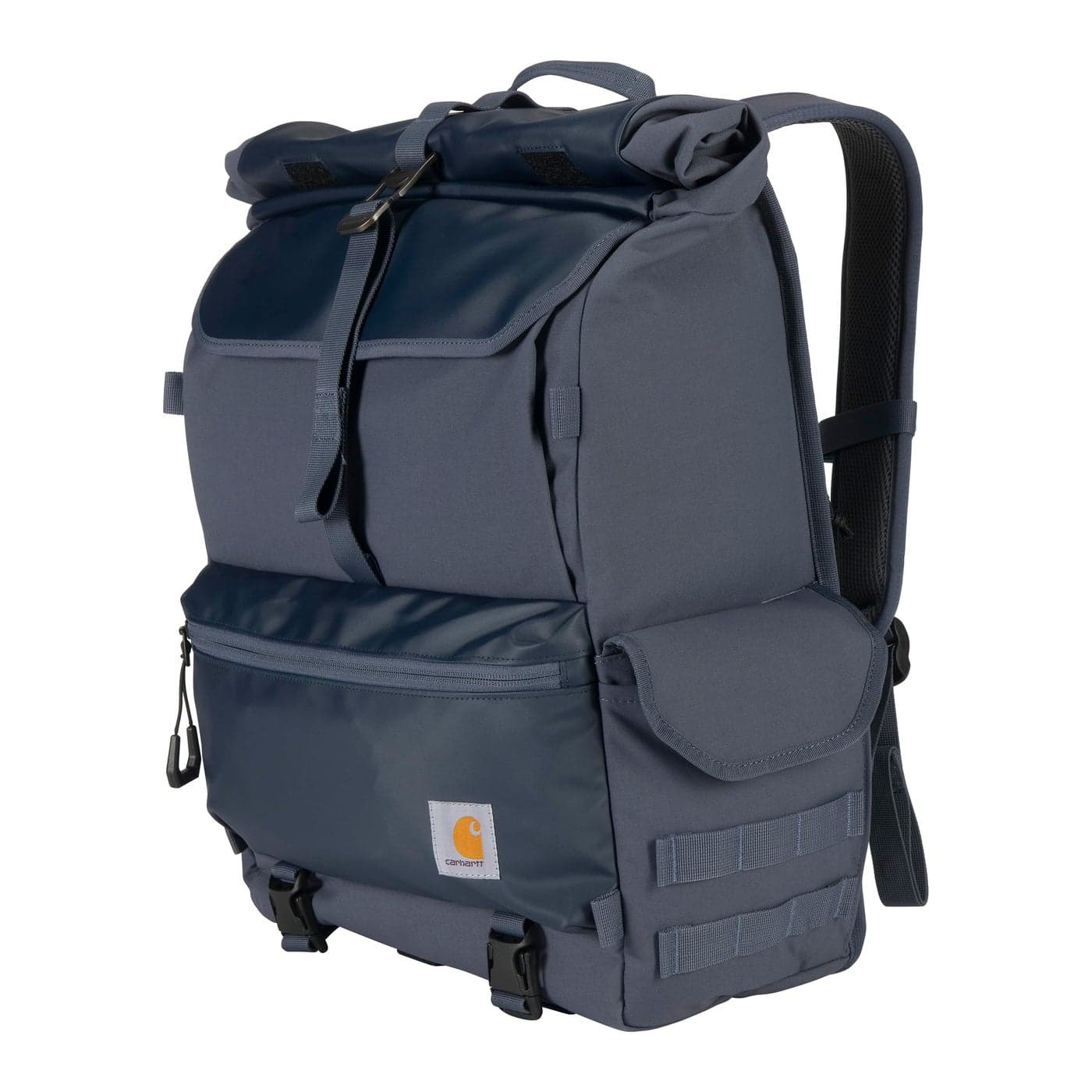 Carhartt 40L Nylon Roll Top Backpack HeavyDuty WaterResistant Material W 17 Laptop Sleeve Bluestone