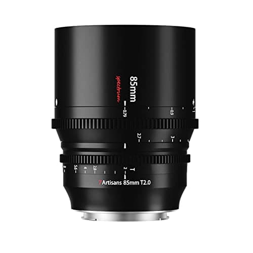7artisans 85mm T2.0 Cine Lens for Sony E-Mount Camare,Full Frame Large Aperture Mirrorless Camera Lenses