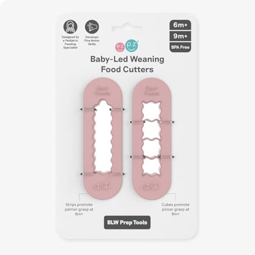 ezpz BabyLed Weaning Food Cutters 2 pack in Blush 69 Months Food Prep for Infants