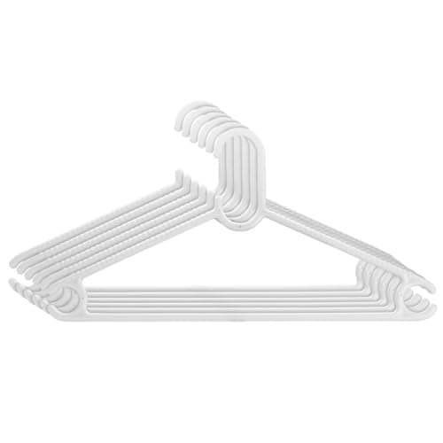 Nayasa Set of 6 Hangers | Cloth Hanger | Dress Hangers | White