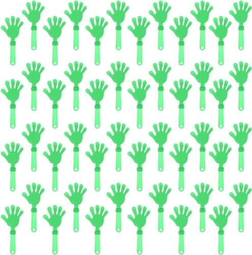 ZCYSRLQIN 100 Pieces Lime Green Hand Clappers 75 Inch Clappers Noisemakers Noise Makers Party Favors Plastic Clapper Sporting Events Cheers Ball Dance Basketball Football Noisemakers Lime Green