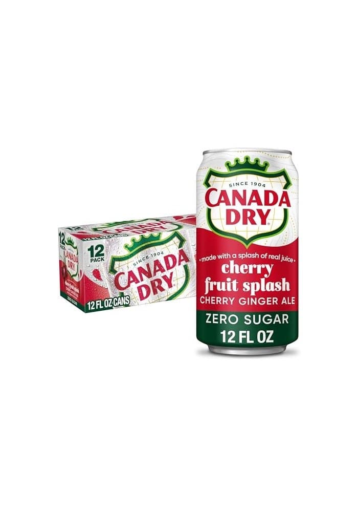 Canada Dry Zero Sugar Cherry Gingerale Fruit Splash 12oz Pack of 12