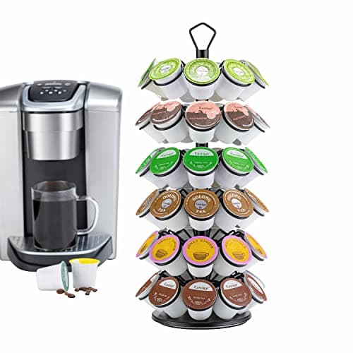 Rice rat K-Cup Storage Coffee Capsules Pod Holder Carousel Capsule Display Storage for k-cup(54 pods-6 tiers)