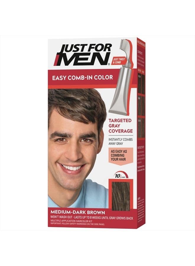 Just For Men Easy Comb-In Color A-40, Medium-Dark Brown (Pack of 1)