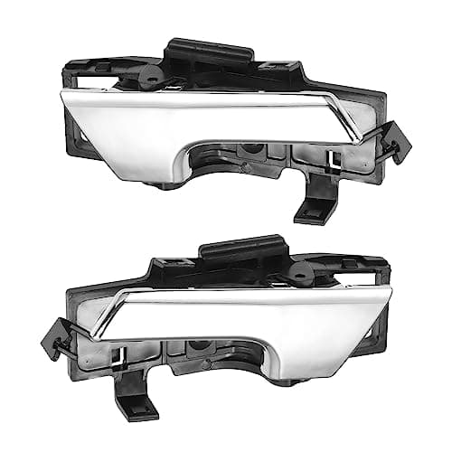 ACROPIX Left Driver Right Passenger Side Interior Door Handle Fit for Chevrolet Aveo Pack of 2 Black Silver Tone